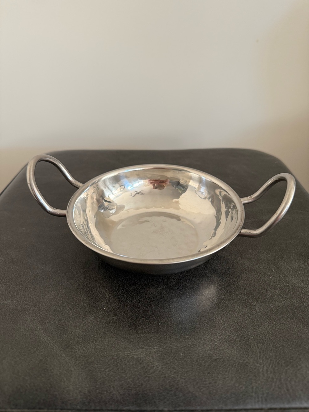 Stainless Steel Two-Handled Serving Kadai Set of 2 Serving mini bowls 5.5”x 1.5